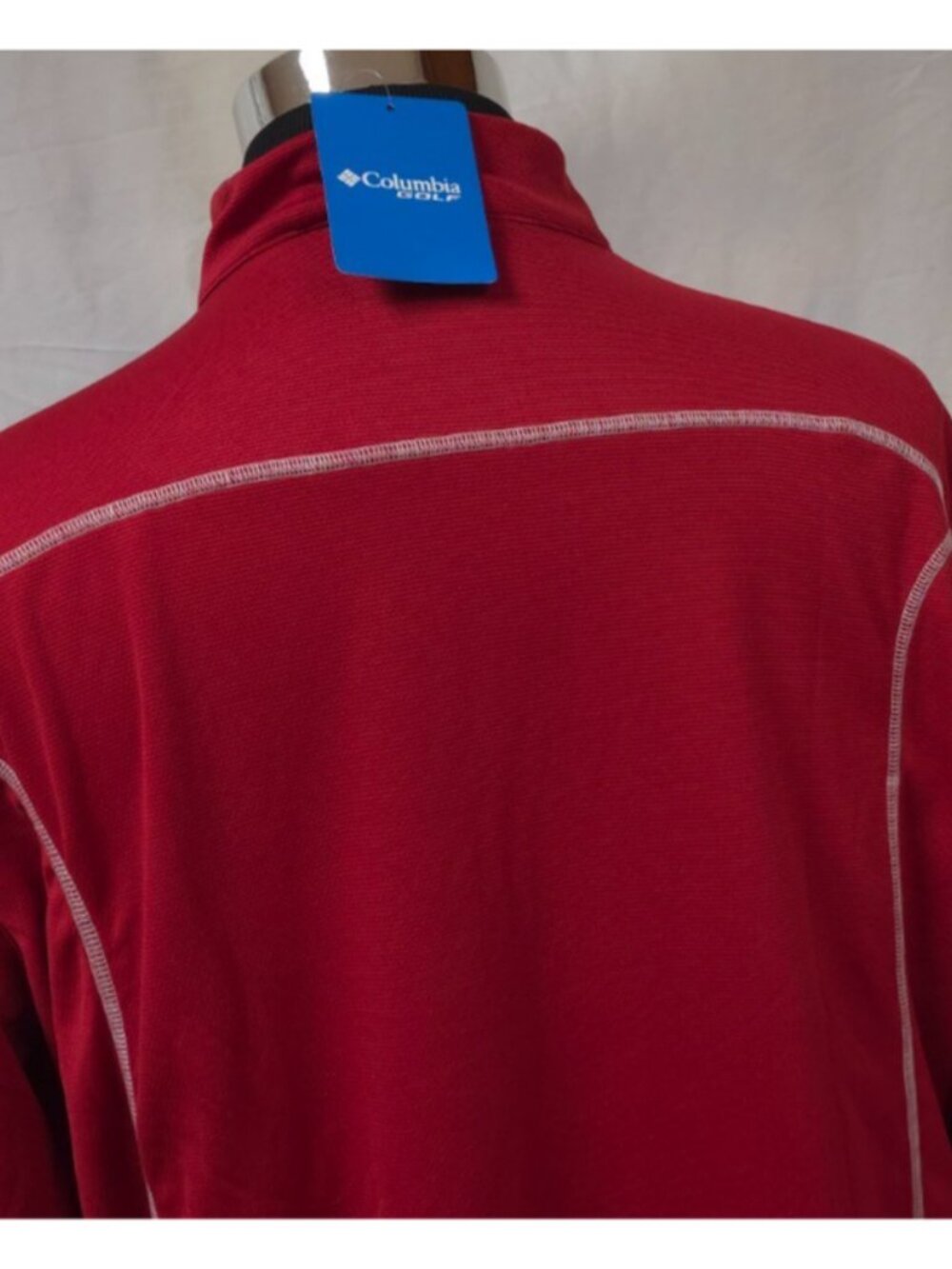 Columbia Golf Shotgun Omni Wick Mens LG Red LS 1/4 Zip Stevens Institute Shirt - Picture 9 of 15
